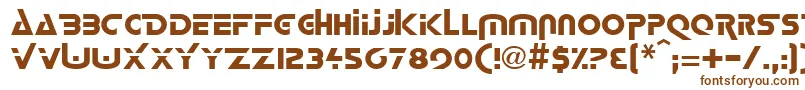 DeltaplusRegular Font – Brown Fonts on White Background