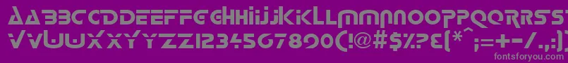 DeltaplusRegular Font – Gray Fonts on Purple Background