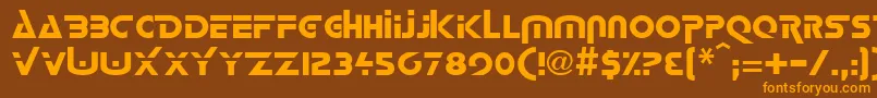 DeltaplusRegular Font – Orange Fonts on Brown Background