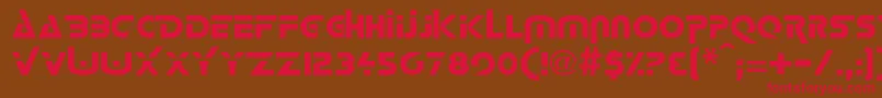 フォントDeltaplusRegular – 赤い文字が茶色の背景にあります。