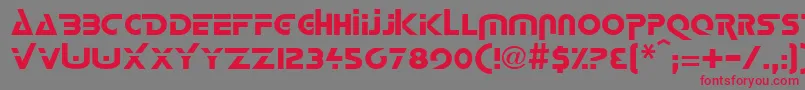 DeltaplusRegular Font – Red Fonts on Gray Background