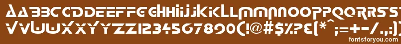 DeltaplusRegular Font – White Fonts on Brown Background