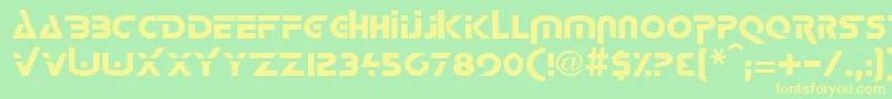 DeltaplusRegular Font – Yellow Fonts on Green Background