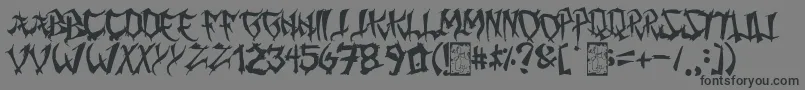 MingGothic Font – Black Fonts on Gray Background