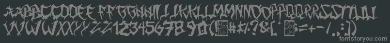 Шрифт MingGothic – серые шрифты на чёрном фоне
