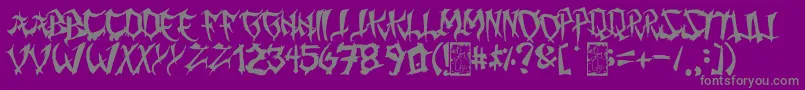 MingGothic Font – Gray Fonts on Purple Background