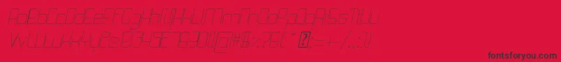 QuattroThinItalic Font – Black Fonts on Red Background