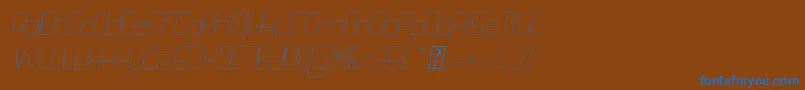 QuattroThinItalic Font – Blue Fonts on Brown Background