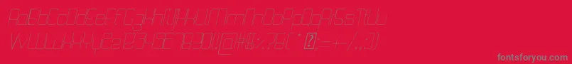 QuattroThinItalic Font – Gray Fonts on Red Background