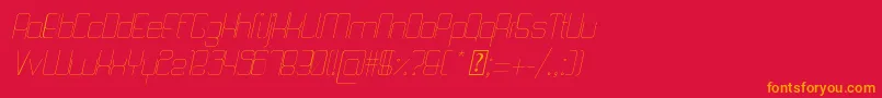 fuente QuattroThinItalic – Fuentes Naranjas Sobre Fondo Rojo