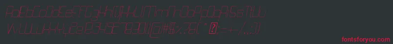 QuattroThinItalic Font – Red Fonts on Black Background