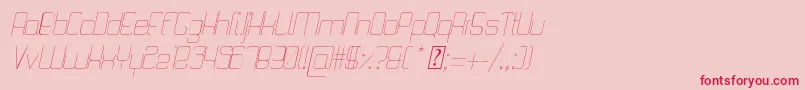QuattroThinItalic Font – Red Fonts on Pink Background
