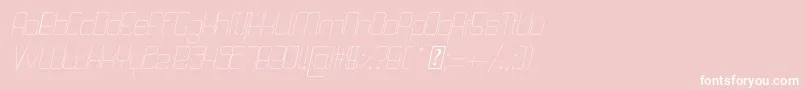 QuattroThinItalic Font – White Fonts on Pink Background