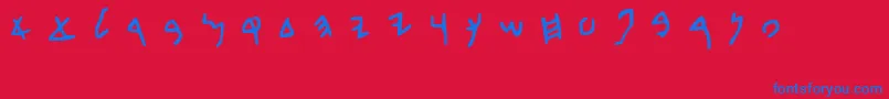 BethDavidbethDavid Font – Blue Fonts on Red Background