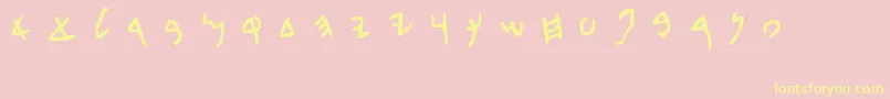 BethDavidbethDavid Font – Yellow Fonts on Pink Background