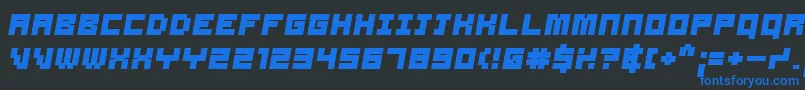 Samsbo Font – Blue Fonts on Black Background