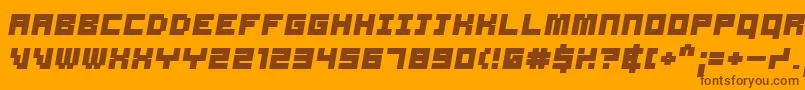 Samsbo Font – Brown Fonts on Orange Background