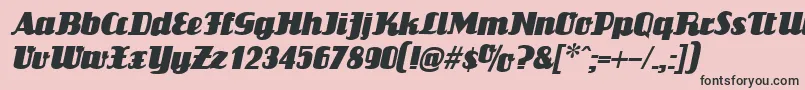LouisianneItalic Font – Black Fonts on Pink Background