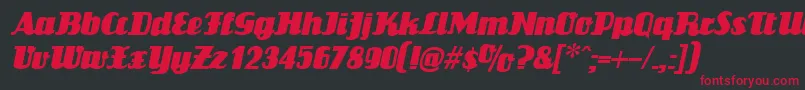 LouisianneItalic Font – Red Fonts on Black Background