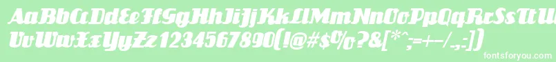 LouisianneItalic Font – White Fonts on Green Background