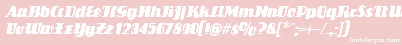 LouisianneItalic Font – White Fonts on Pink Background