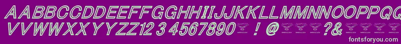 fuente ThacoolkidzBlackitalic – Fuentes Verdes Sobre Fondo Morado