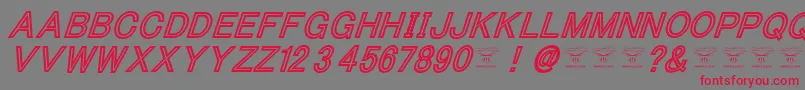 ThacoolkidzBlackitalic Font – Red Fonts on Gray Background