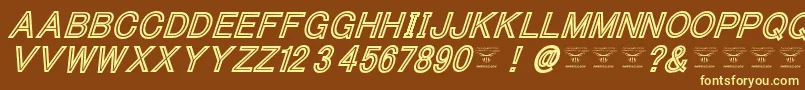 ThacoolkidzBlackitalic Font – Yellow Fonts on Brown Background