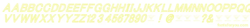 ThacoolkidzBlackitalic-fontti – keltaiset fontit