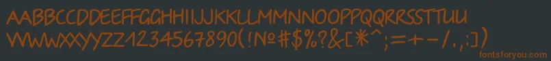 Irinac Font – Brown Fonts on Black Background