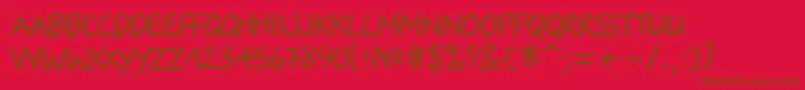 Irinac Font – Brown Fonts on Red Background