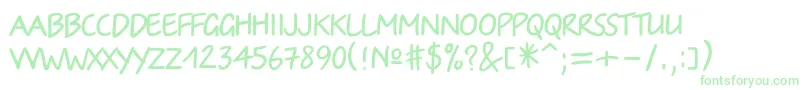 Irinac Font – Green Fonts on White Background