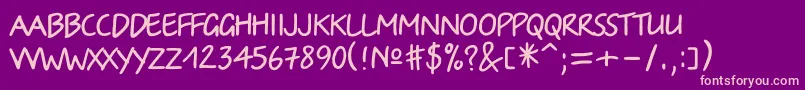 Irinac Font – Pink Fonts on Purple Background