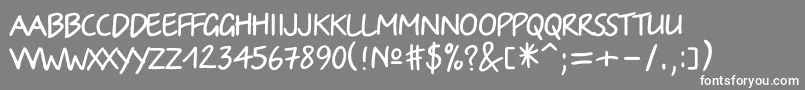 Irinac Font – White Fonts on Gray Background