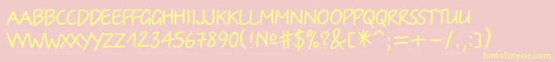 Irinac Font – Yellow Fonts on Pink Background