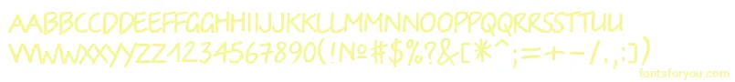 Irinac Font – Yellow Fonts on White Background