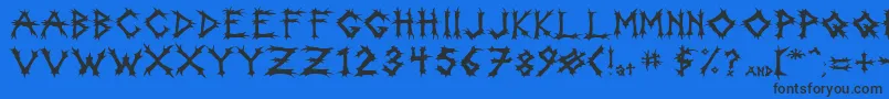 Incantation Font – Black Fonts on Blue Background