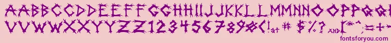 Incantation Font – Purple Fonts on Pink Background