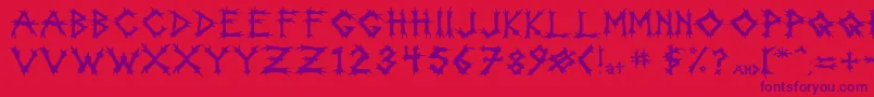 Incantation Font – Purple Fonts on Red Background