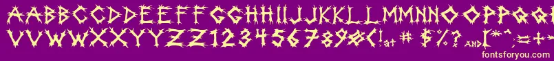 Incantation Font – Yellow Fonts on Purple Background