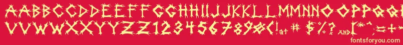 Incantation Font – Yellow Fonts on Red Background