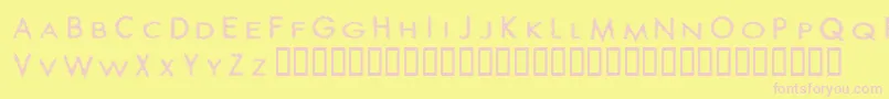 SpatCrumb Font – Pink Fonts on Yellow Background