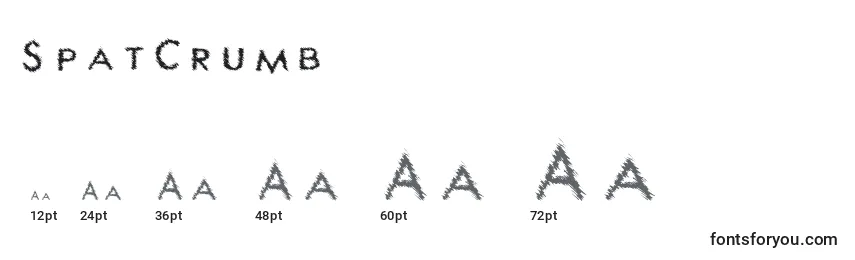 Tailles de police SpatCrumb
