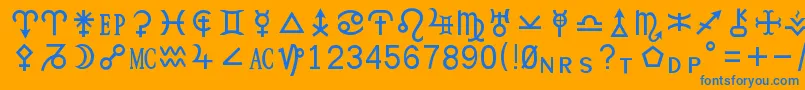 Weitere Informationen zur Hamburgsymbols-Schriftart Hamburgsymbols-Schriftart – Blaue Schriften auf orangefarbenem Hintergrund