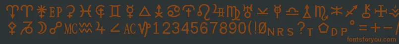 Hamburgsymbols Font – Brown Fonts on Black Background