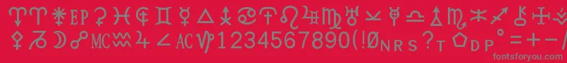 Hamburgsymbols Font – Gray Fonts on Red Background