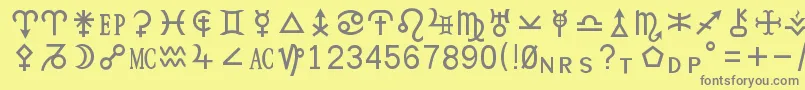 Hamburgsymbols Font – Gray Fonts on Yellow Background