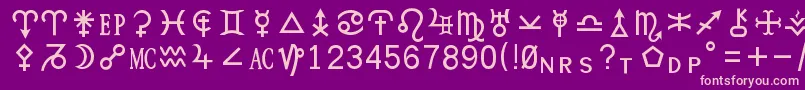Hamburgsymbols Font – Pink Fonts on Purple Background