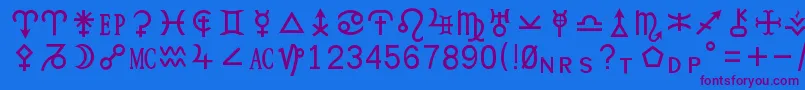 Lisätietoja Hamburgsymbols-fontista Hamburgsymbols-fontti – violetit fontit sinisellä taustalla