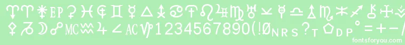 Hamburgsymbols Font – White Fonts on Green Background